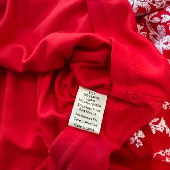 Altar’d State Red and White Off the Shoulder Dress‎ - Picture 9 of 9